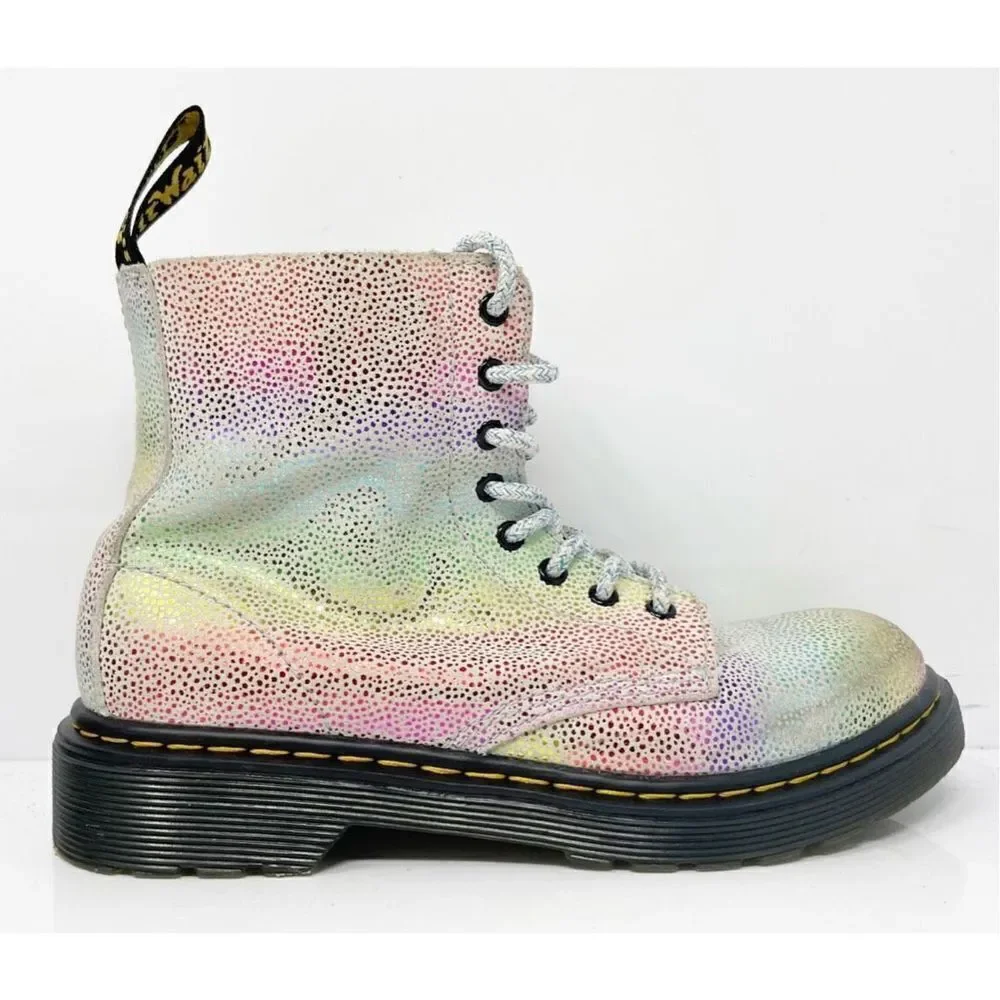 Doc Dr Martens Pascal J Shiny Iridescent Boots Girls Youth US Size 3